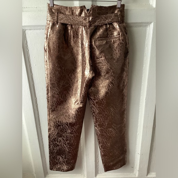 Sezane Copper Metallic Ladies Pants - Picture 5 of 10